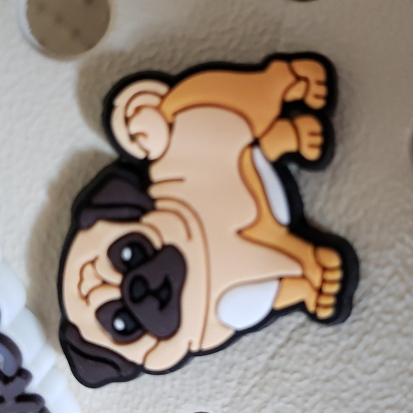 (B) Dog Charms for Croc Shoes Bulldog Charm Pug Charm - Picture 9 of 13
